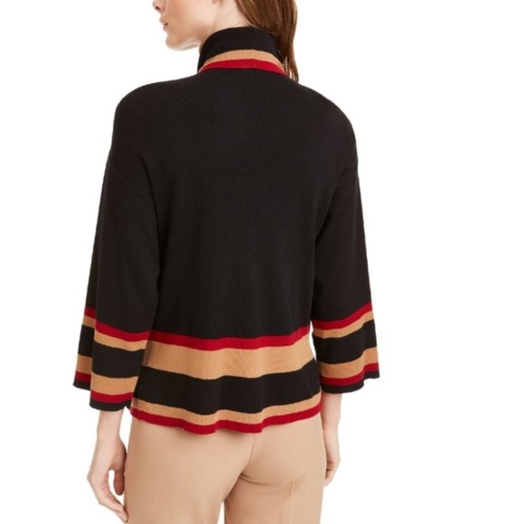 Anne Klein Striped Long Sleeve Open Cardigan - Picture 4 of 5